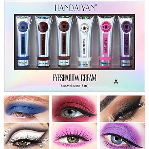 Bysiter Matte Eyeshadow Cream 6 Colors Matte Liquid Eyeshadow Makeup Set Waterproof High Pigmented Smudgeproof Long Lasting Colorful Eye Shadow Gift Sets for Girls Women Cover