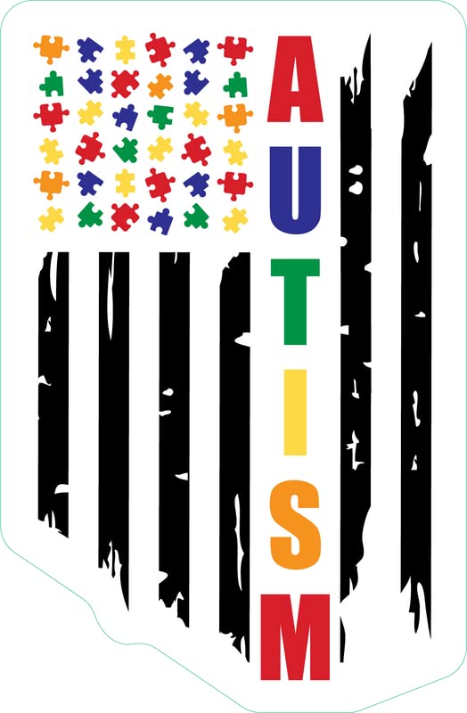 Imán decorativo de 5.5 pulgadas con bandera americana para autism miniatura 2