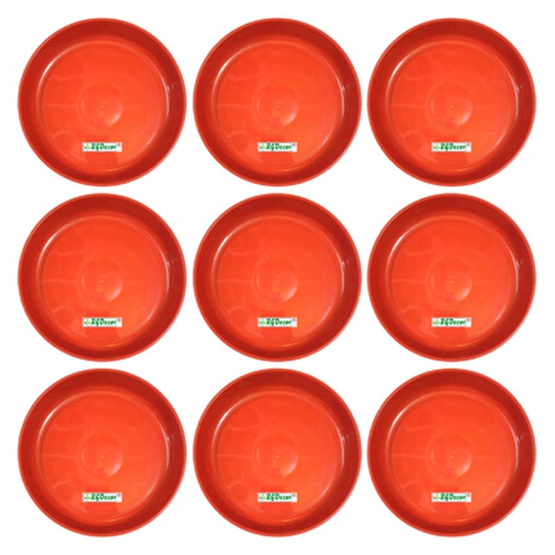 Terracotta Plant Saucers - 9 Pack for Pots -1 Terracotta Plant Saucers - 9 Pack for Pots -1