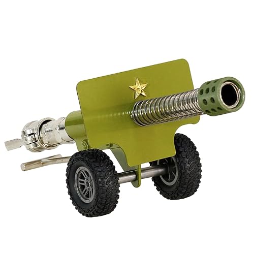 zonzxcv Firecracker Artillery Cannon Model Mini Cannon Model Stainless Steel Firecracker Cannon Model for Handcraft Military Model Collection Desktop Ornaments
