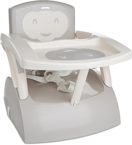 Thermobaby Rehausseur de Chaise Réglable 2-en-1 Gris Velours