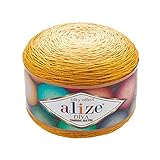 ALİZE Diva Ombre Batik Yarn, 2 Skn 500 Gr1750 Meters 1.914 Yards, Microfiber Yarn, Bikini Yarn, Summer Yarn, Hand Knitting Yarn, Swimsuit Yarn, Top Yarn, Lingerie Yarn, Beach Yarn, Crochet (7358)