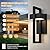 LamQee Outdoor Wall Lights Modern Exterior Lighting Fixtures, 3000K Integrated LED Outdoor Wall Sconce Lighting 2 Packs, Matte Black Outside Wall Mount Lights for House Front Door Porch Garage Patio