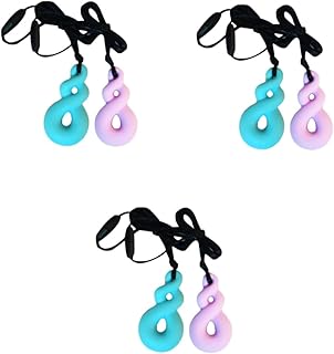 TOYANDONA 6 Peças Colares Com Pingente De Brinquedo Infantil Brinquedos De Mastigar Para Crianças Brinquedos De Silicone Para Bebês Colar De Mastigar Para Crianças Colares Para