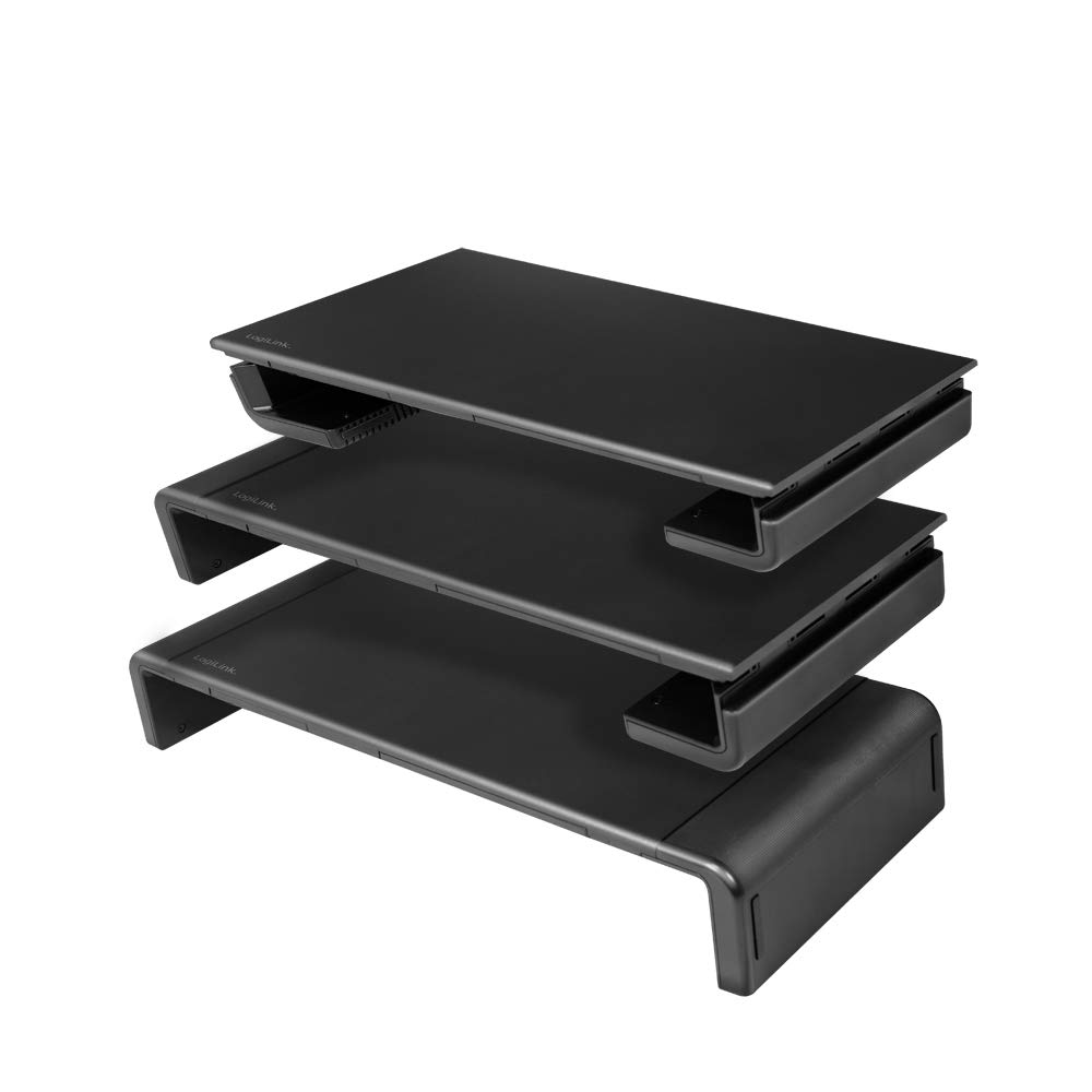 LogiLink Ergonomiczne podwyższenie monitora TV, maks. obciążenie 25 kg, długość = 42-52 cm