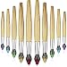 10 Pieces Bamboo Brush Shape Ballpoint Pen Novelty Retractable Paintbrush Ink Pens for Art Activities and School Stationery, Christmas Halloween Near Year Gift