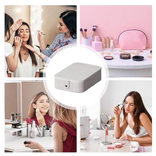 Estuche de maquillaje con espejo y luz LED para un acabado impecable 5