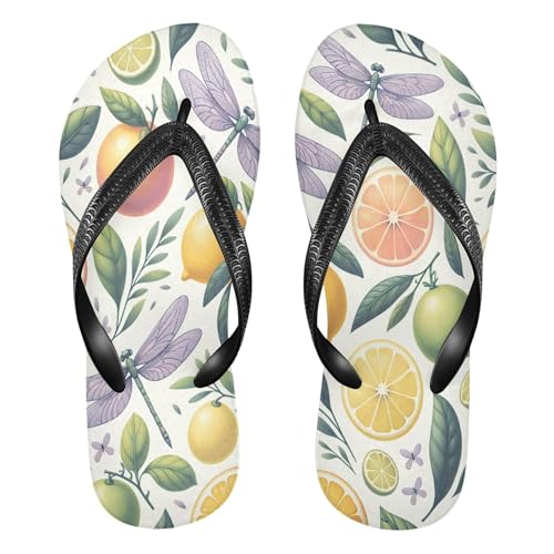 Burbuja Oranges Lemons Flip Flops for Women Men, Soft Thong Sandals Rubber Slippers for Pool Beach Essentials