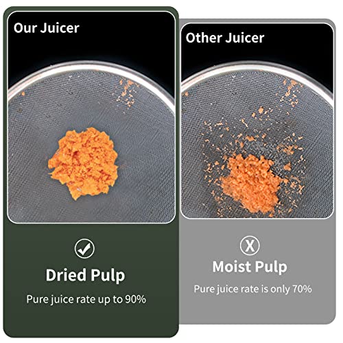Lufvebut Masticating Juicer Machines, Cold Press Slow Juicer Machines Easy To Clean, High Juice Yield Vegetable Juicer For Beet Carrot, Orange Juicer With Automatic Pulp Ejection And Quiet Motor Juicer thumb #2