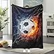 Kuscheldecke Jungen 150x200,Fußball Decke Kinder,Sport Themen Warme Kuscheldecke Sofadecken Flanelldecke Decken für Kinderbetten (D, 150x200cm)