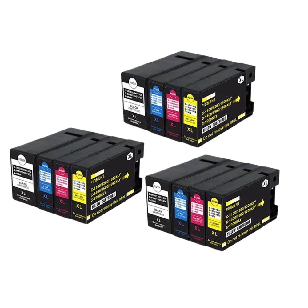 Cartuccia d'inchiostro compatibile con MAXIFY MB2340 MB2040 MB2140 MB2740 PGI-1400 PGI1400 PGI1400XL(3 set (12 pcs))