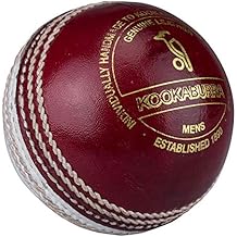 Kookaburra County League Cricket Ball ، أحمر / أبيض - رجال وشباب ونساء