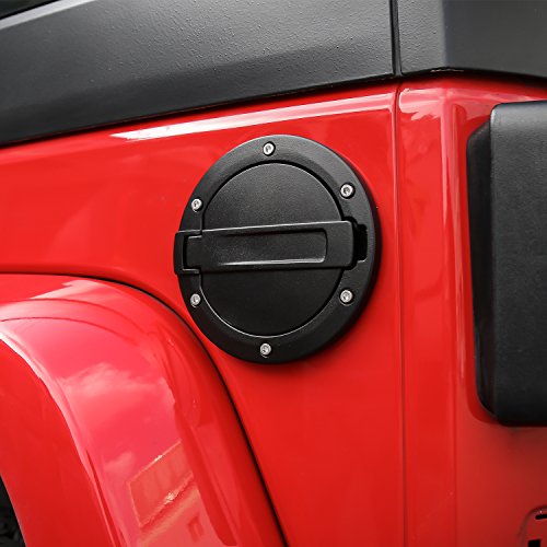 Gas Tank Cap Jecar Fuel Filler Door Cover For 2007-2018 Jeep Wrangler Jk & Unlimited #TOP6