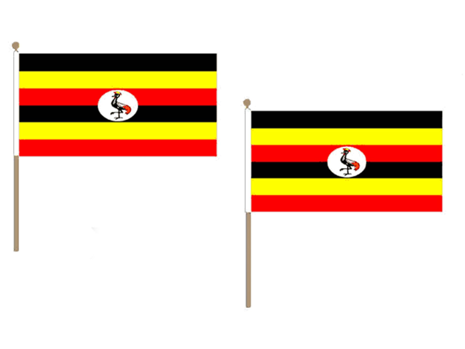 AZ FLAG Chorągiewka Uganda 45x30 cm Poliester 100D Drewniany Maszt