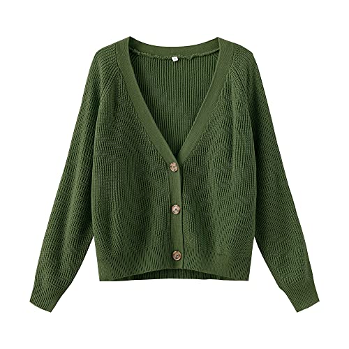 Image of TASAMO Womens Cardigan Sweaters 2026 Fall Cropped Lightweight Sweater