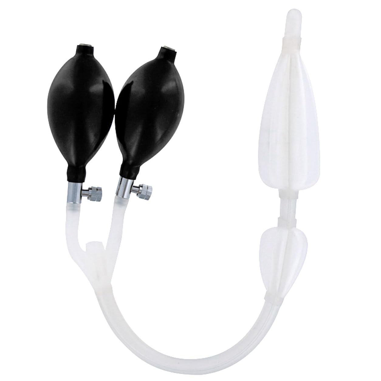 Catéter de enema anal de silicona de doble pera Cleanstream, limpieza de colon sin complicaciones, 44 cm, fácil de usar