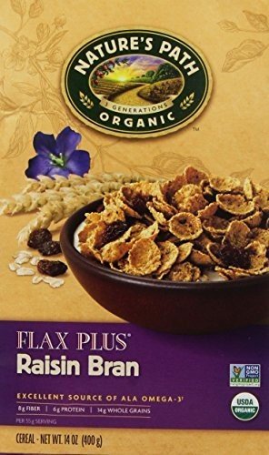 NATURES PATH CEREAL FLK FLAX PLUS RSN, 14 OZ, PK- 6