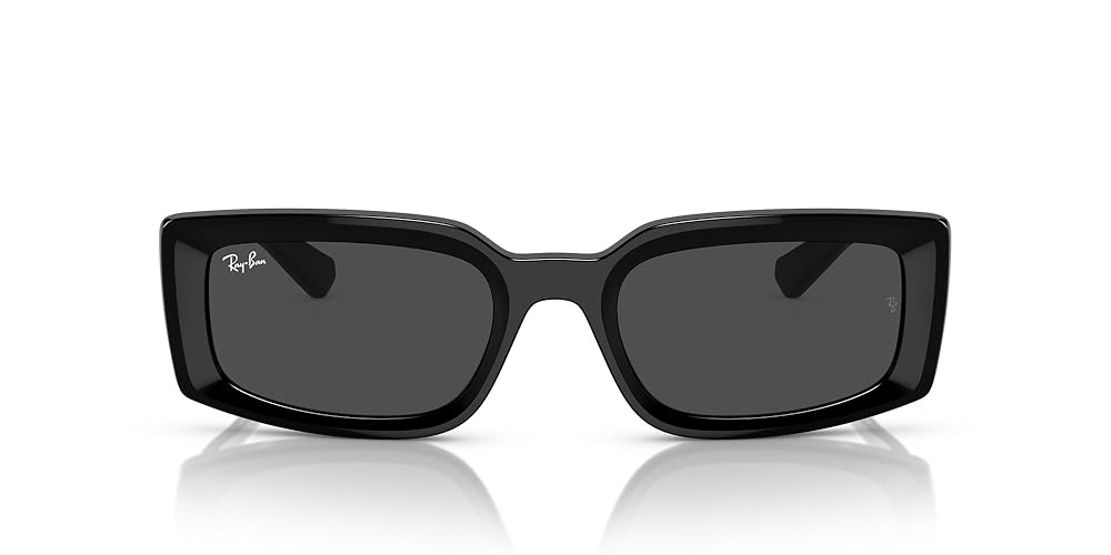 Ray-Ban Women's Rb4395f Kiliane Low Bridge Fit Square Sunglasses - Black/Dark Grey - 54 Millimeters