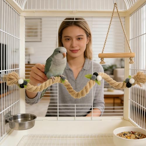 Corde pour calopsittes et inséparables contre l'ennui en cage