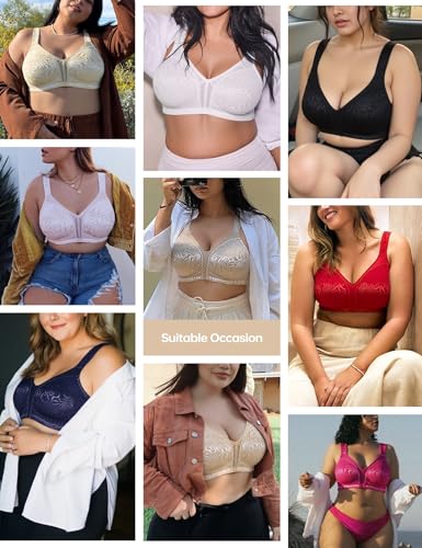 Image of Wingslove Women's Full Coverage Non Padded Comfort Minimizer Wire-Free Bra Plus Size