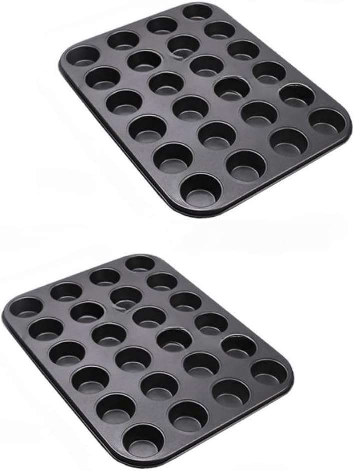 24個 マフィンパン カーボンスチール カップケーキパン マフィン ノンスティックケーキ型/缶 マフィンのカップケーキを焼く BPA