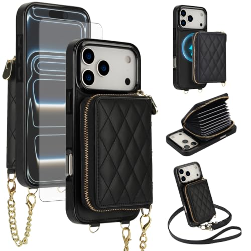 Étui magnétique iPhone 17 Pro Max antichoc avec blocage RFID utile