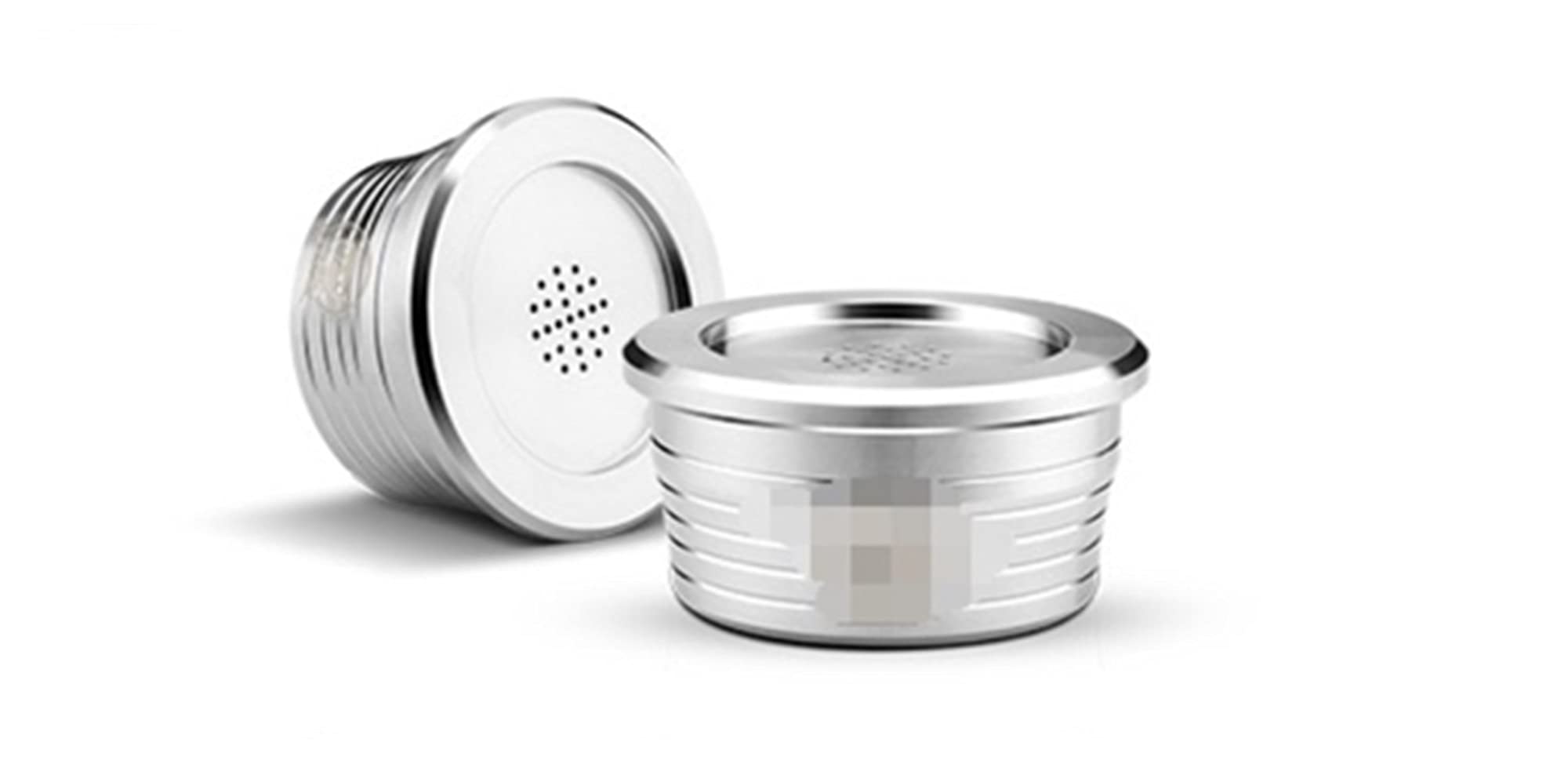 yaoqijie Conjunto de cápsulas de Acero Inoxidable CAPSULA Reutilizable Recargable Capsule Capsule Fit para Delta Q con Cepillo de Limpieza de Cuchara Lasting
