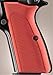 Hogue 9172 Browning Hi-Power Checkered Aluminum - Matte Red Anodize