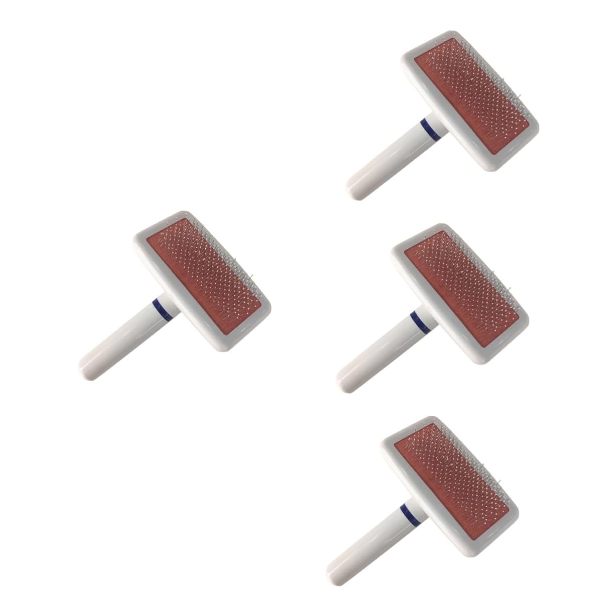 SUPVOX 4piezas Cepillo De Grooming Profesional Para Cepillo Deshedding Para y Gatos Herramienta De Cuidado Mango Ergonómico y Masaje Para Pelo Rizado y Doble