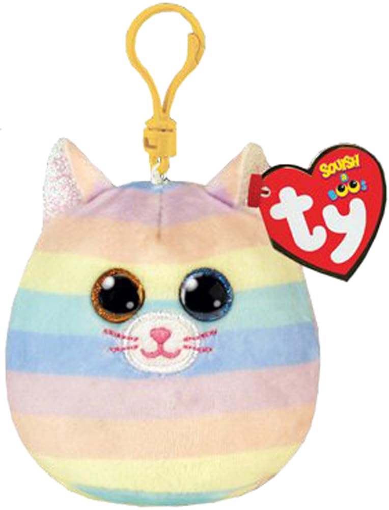 Ty Toys Heather Cat Squishy Beanie Clip
