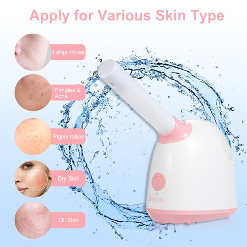 Bestauty Facial Steamer - Ionic Face Steamer with 360° Rotatable Sprayer for Deep Cleaning, 104℉ Constant Temperature Spray for Salon Facial Experience Portable Home Skin Care - Image 6