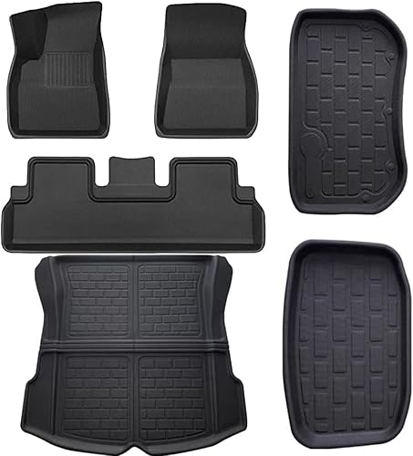 Miniatura 1 de SUPER LINER Alfombrillas para todo tipo de clima para Tesla Model 3 2021 2022, alfombrillas de piso de automóvil, revestimiento de carga, accesorios