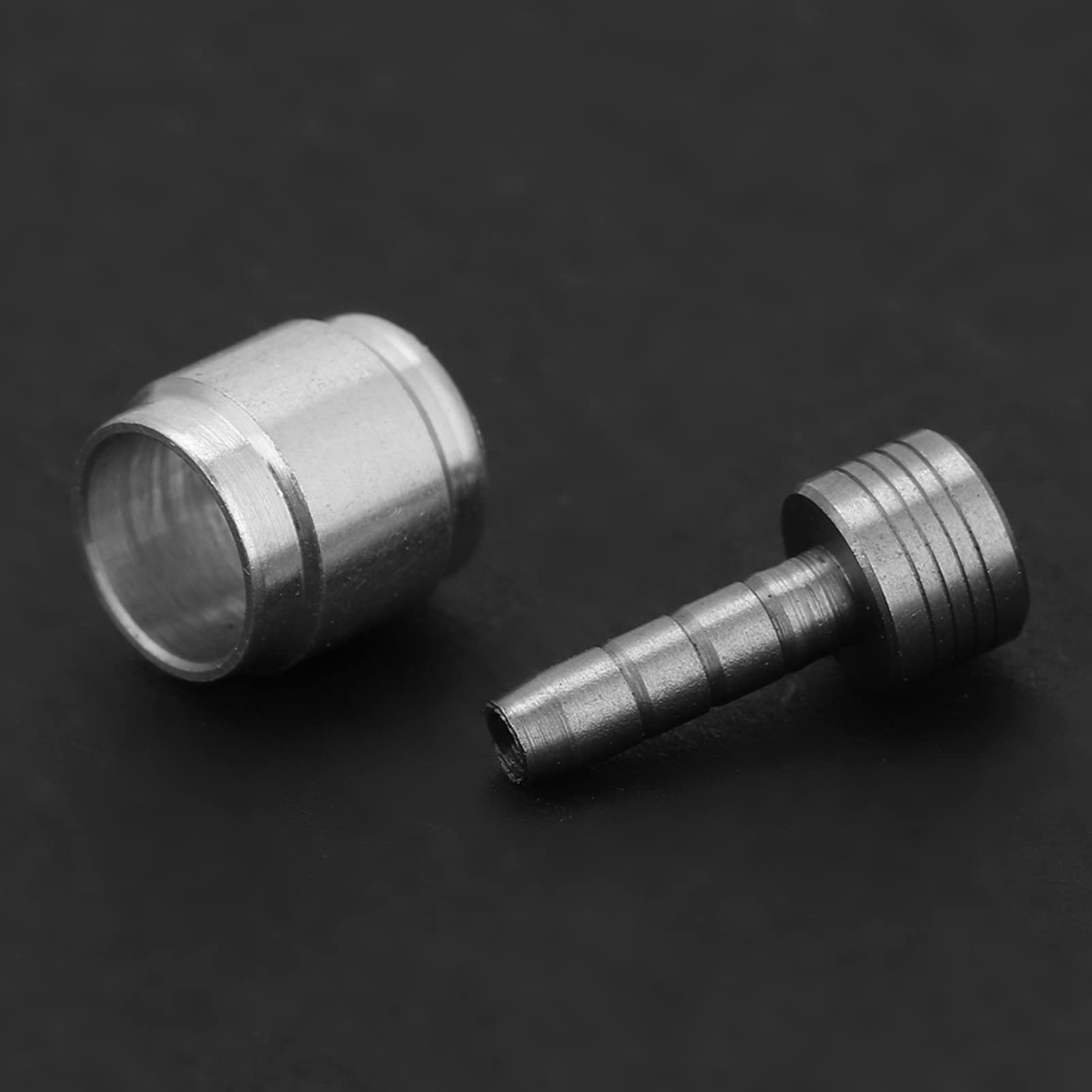 POENVFPO Hydraulic Disc Brake Olive Insert 10 Set, Aluminum Alloy + Stainless Steel, Suitable forReplacement Part, Silver