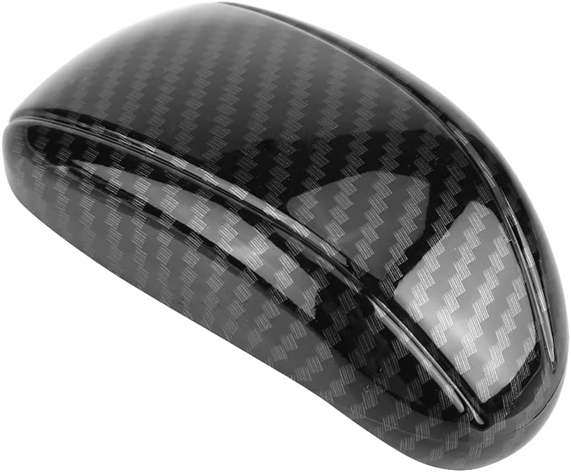 Socobeta Car Gear Shift Knob Cover Trim Sticker Compatible with Eclipse Cross 2017 to 2018,Essential Upgrade for Car Interior (Carbon Fiber Black)
