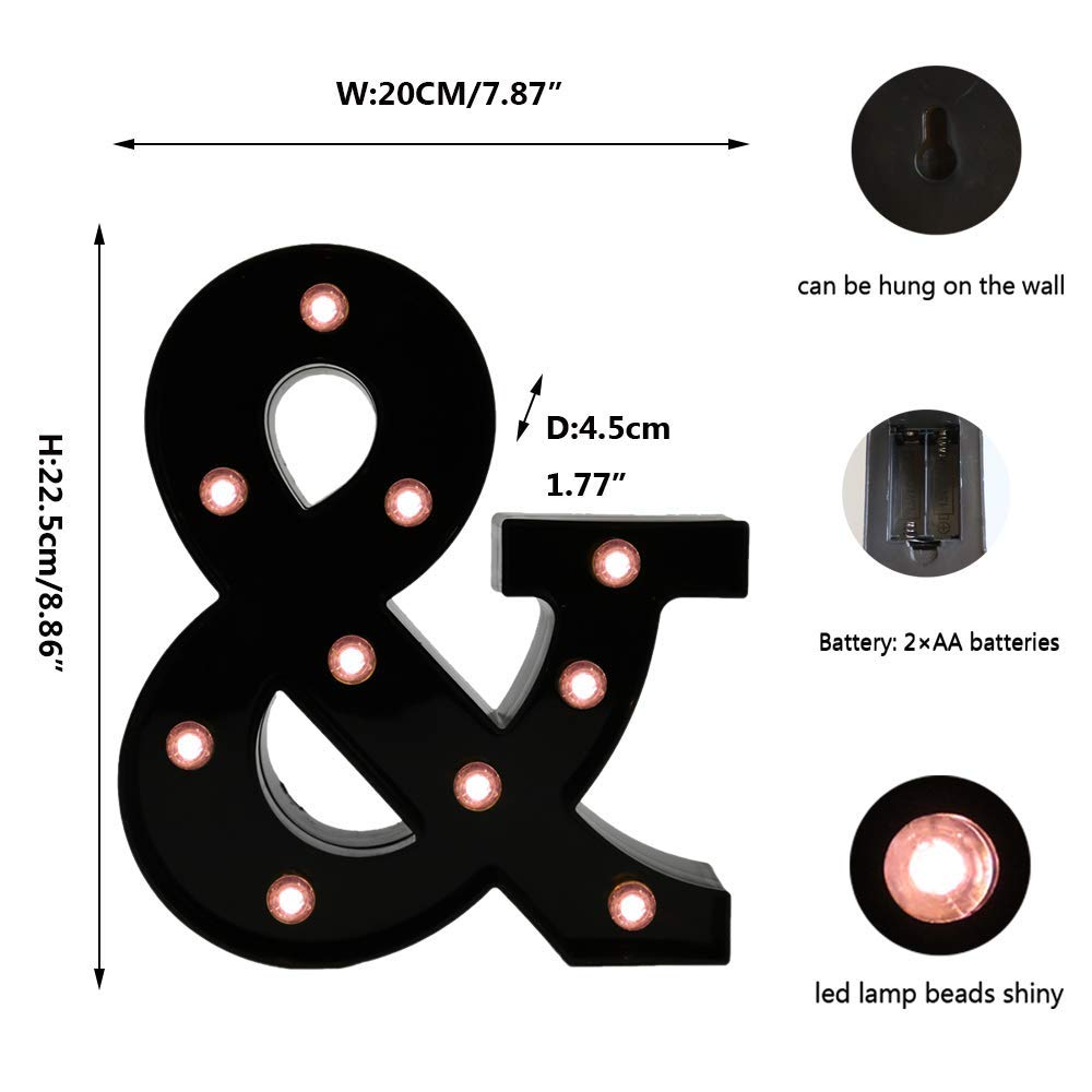 Light Up Letters,LED Marquee Letter Lights,Christmas letter Lamp,Bar letter Lights,Birthday Alphabet Lights,Marquee Letters Sign,Marquee Number Sign LED Wedding Light,Events LED Light — view 2