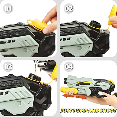 Kulariworld Large Water Gun For Kids 1500Cc High Power Squirt Guns Super Blaster Pool Water Pistol Summer Outdoor Play Beach Toy For Children Ages 4-12 Boys Girls (Gray) #TOP5