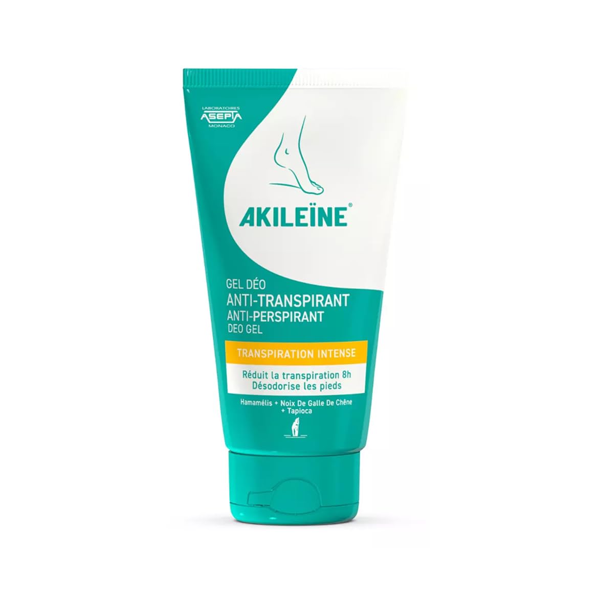 AKILEÏNE | Gel Deodorante Antitraspirante | Riduce la sudorazione intensa e offre una deodorazione a lunga durata | Comfort prolungato | Pelle sensibile | Dai 6 anni in su | 75 ml