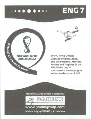 Miniatura 2 de 2022 Panini World Cup Qatar Sticker #ENG7 Harry Maguire Group B England Mini Sticker Trading Card
