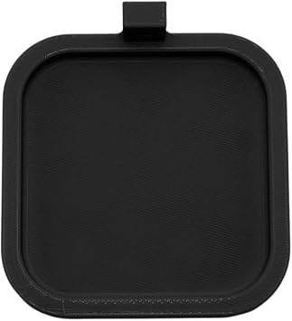 Small Shelf for Acoustic Panels - Floating Wall Shelf with Easy Click-On Design, Modern Storage and Display Solution for Home or Office - ABS - Black - 1 Pack Rounded Square