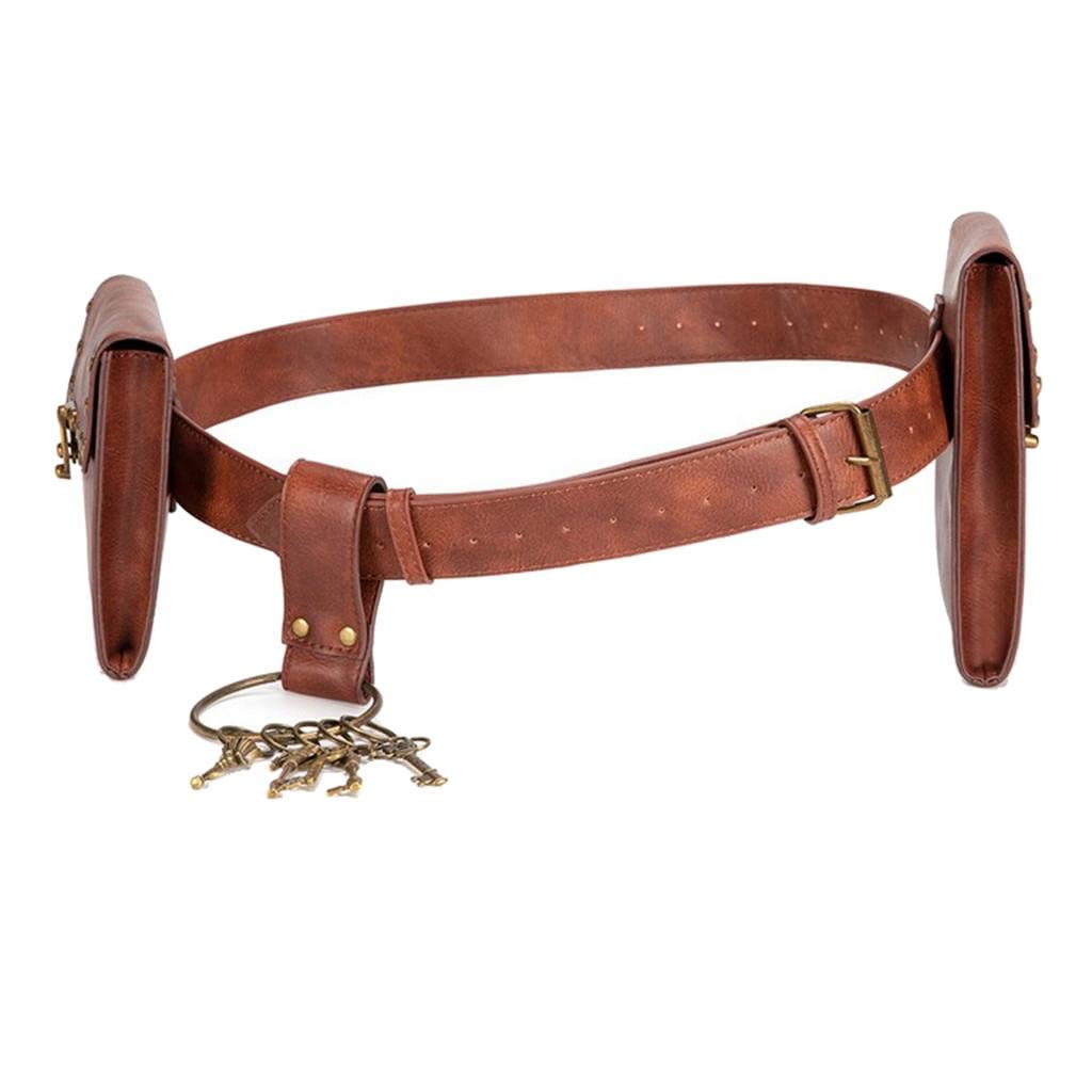 TISHITA Arnés de Cuero para Mujer Liguero Cintura Ajustable Pierna Cinturón Negro, marrón,