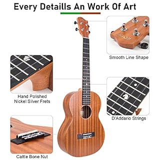 Baritone Ukulele, 30 Inch Professional Musical Instrument Ukelele for Adults Horse Uke Beginner Kit W/Gig Bag Strap OEM Strings Hawaiian Guitar Ukalalee Yukalalee Ukalele Yukelele - Les Beatles, Paul McCartney, John Lennon, RIngo Starr, George Harrison Baritone Ukulele, 30 Inch Professional Musical Instrument Ukelele for Adults Horse Uke Beginner Kit W/Gig Bag Strap OEM Strings Hawaiian Guitar Ukalalee Yukalalee Ukalele Yukelele – Image 5