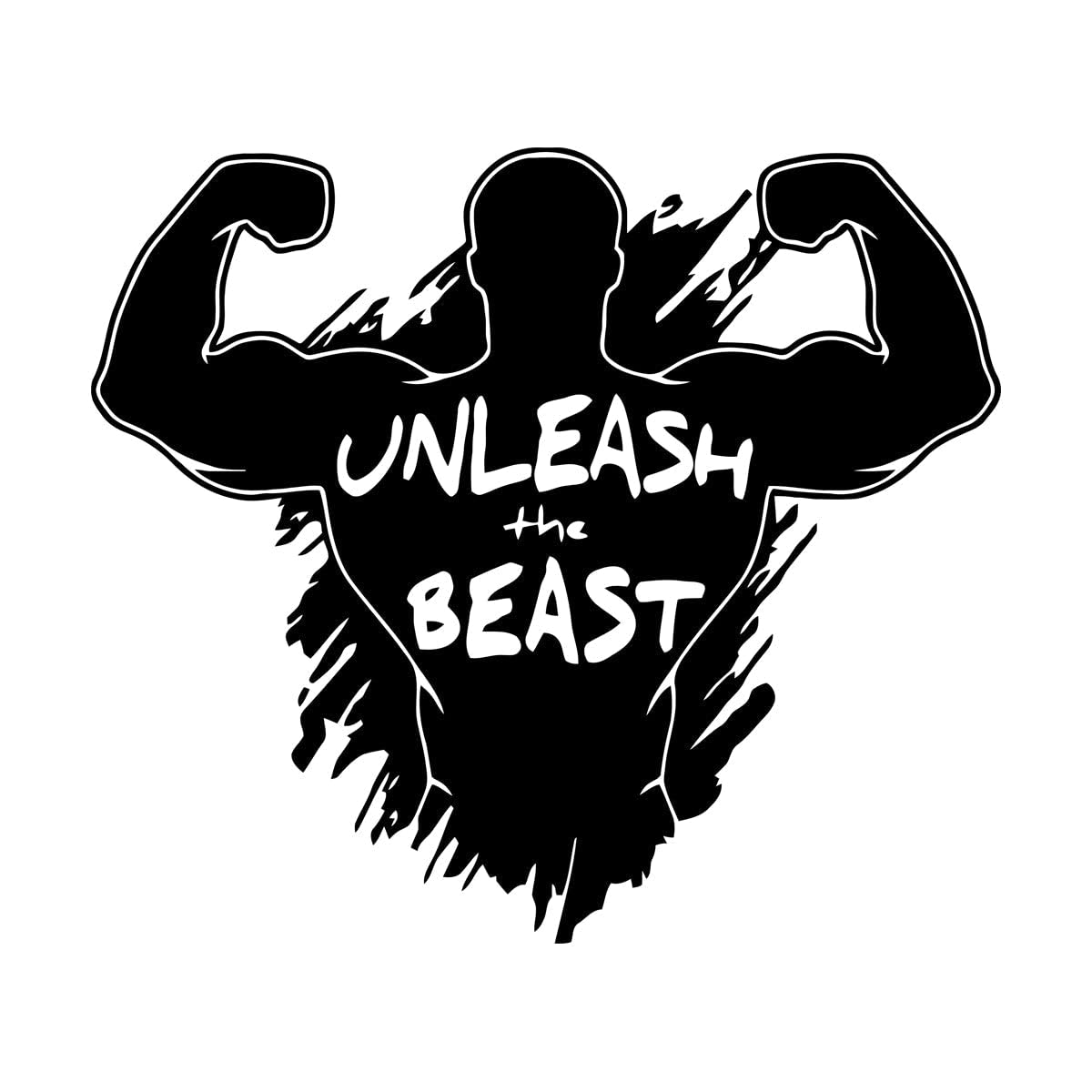 Unleash The Beast Wall Decal Beast Mode Sign Motivational Quote Vinyl Wall Sticker Bodybuilding Fitness Decor Poster Small - 42x37cm โ image 1