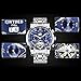 Swiss Men's Stainless Steel Blue Tourbillon Automatic Mechanical Watch
