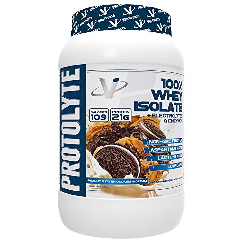 Vmi Sports | Protolyte Whey Isolate Protein Powder | Low Calorie Whey Protein Powder For Weight Loss | Protein Powder For Muscle Gain | Digestive Enzymes (Peanut Butter Cookies & Cream, 1.6 Pounds) #TOP27