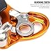 EVTSCAN Self Locking Climbing Rope Grab,Adjustable Fall Protection Rope Grab for 10-13mm Ropes,Lightweight Aluminum Safety Ascender for Rock Climbing Rappelling Rescue