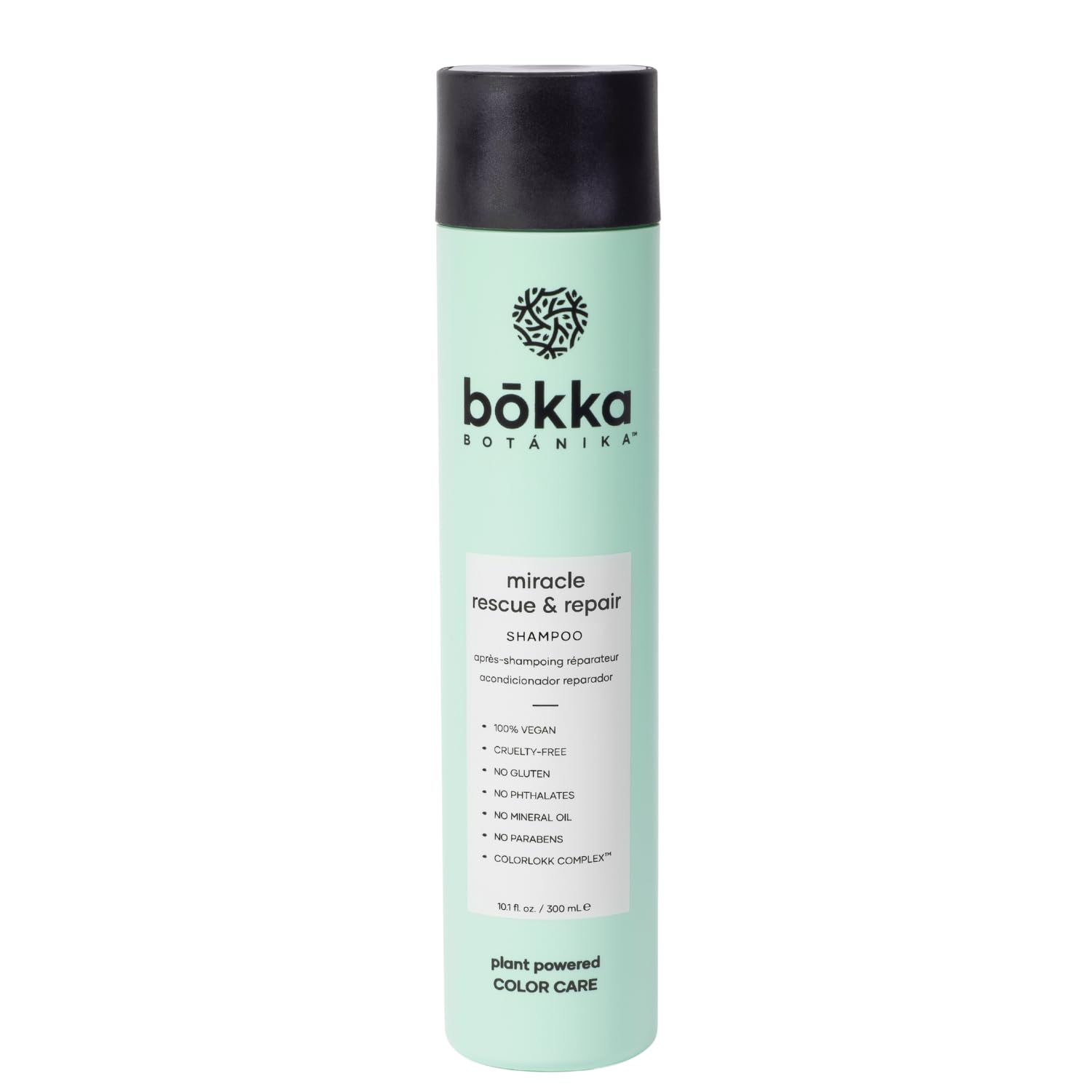 Bokka Botanika Plant Powered Color Care Miracle Rescue & Repair Shampoo 10.1oz/300ml