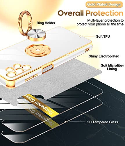 Coque Samsung A32 5G avec protège-écran et anneau blanc - 2