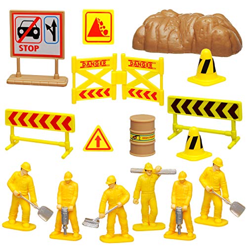 Motormax 20 TLG. Set: Metall Baustelle mit Fahrzeugen und Zubehör 1/43 – Bild 4