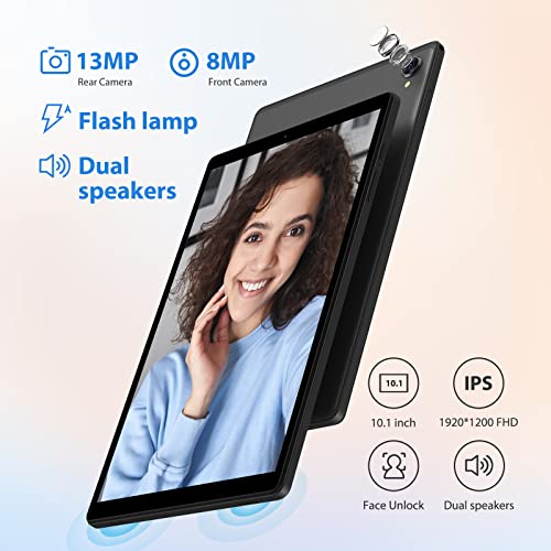 Toscido Tablet 10.1 Inch Android 11 Tablets 1080P Fhd In-Cell Lcd Screen, 4Gb+64Gb Expand To 1Tb, Octa-Core Cpu, 1920 * 1200 Resolution,8M&13M Dual Camera, Bluetooth5.0, Wi-Fi, Gps-Black #TOP5
