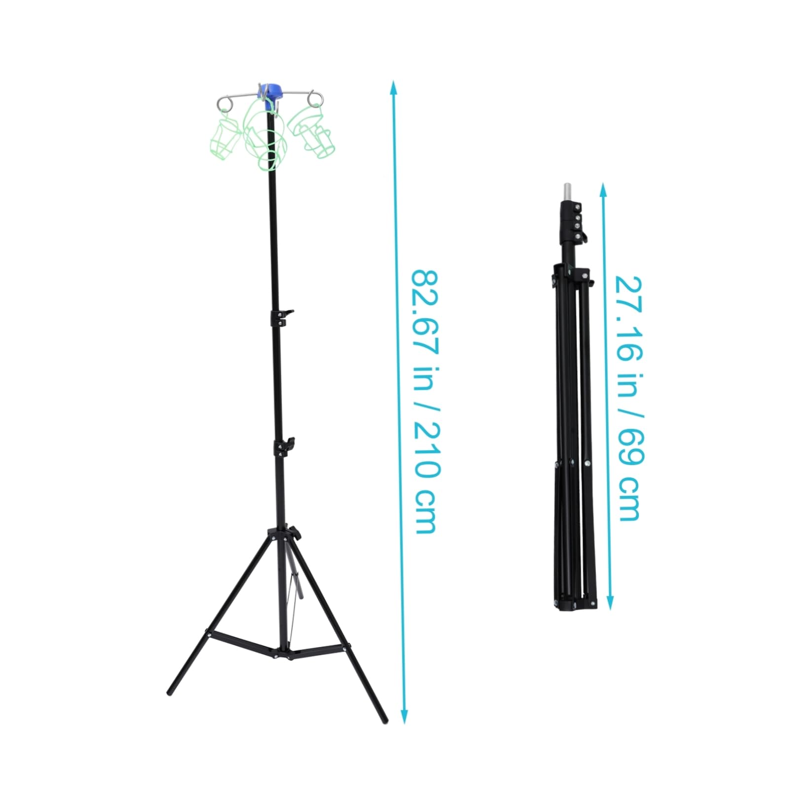 NAMOARLY Fold-able Bag Rack Drip Bag Pole Light Weight Aluminum Alloy Stand 2 Adjustment Points